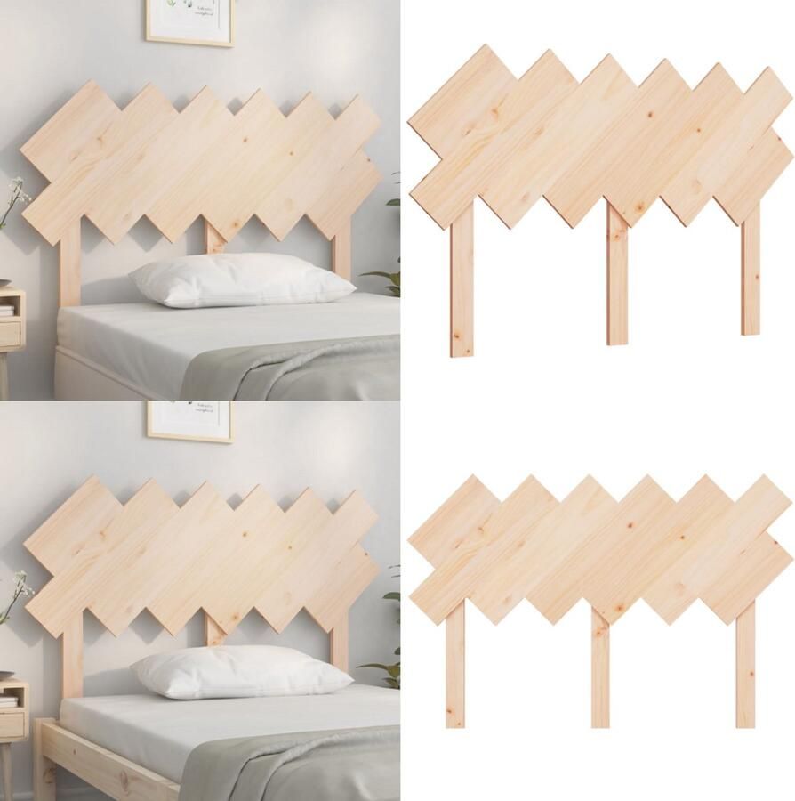 VidaXL Hoofdbord 122 5x3x80 5 cm massief grenenhout Hoofdbord Hoofdborden Hoofdeinde Houten Hoofdbord