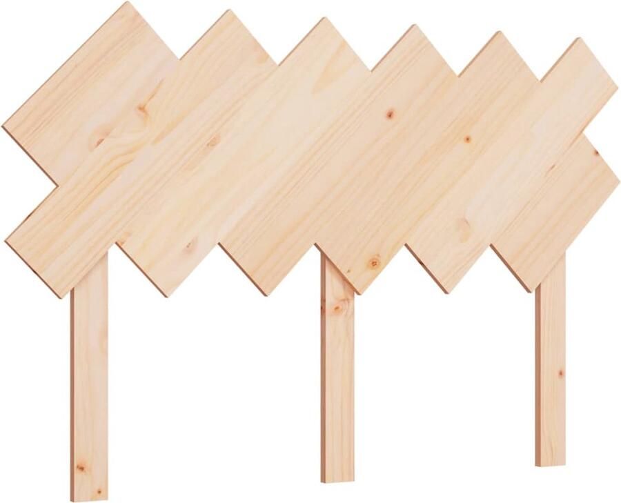 VidaXL Hoofdbord Massief Grenenhout 122 5x80 5 cm Hoofdboard Hoofdeinde Houten Hoofdbord Grenenhout Rustic Vintage Slaapkamerdecoratie Bedbanket - Foto 2