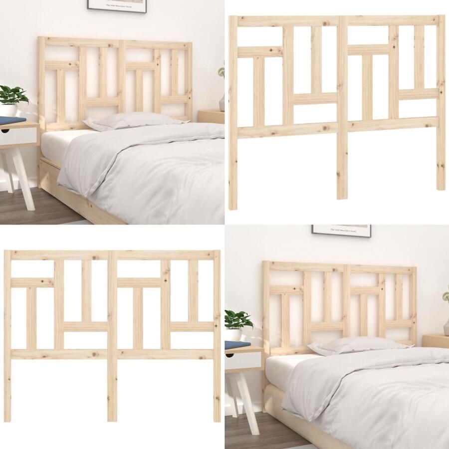 VidaXL Hoofdbord 125-5x4x100 cm massief grenenhout Hoofdbord Hoofdborden Hoofdeinde Houten Hoofdbord