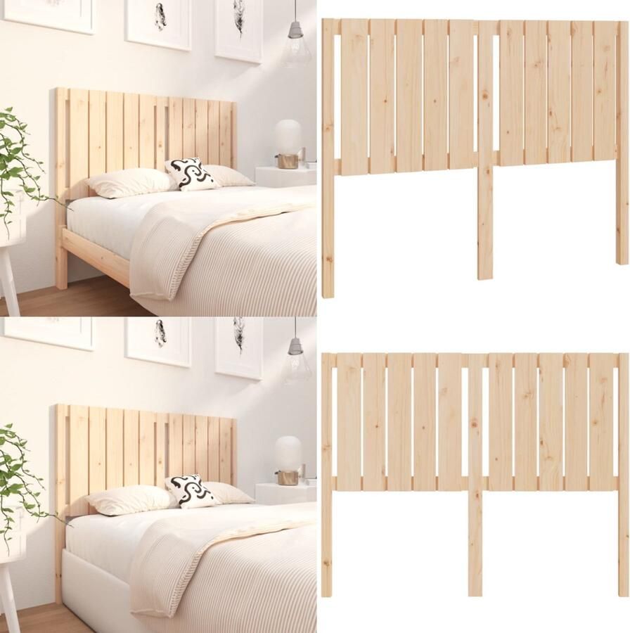 VidaXL Hoofdbord 125 5x4x100 cm massief grenenhout Hoofdbord Hoofdborden Hoofdeinde Houten Hoofdbord