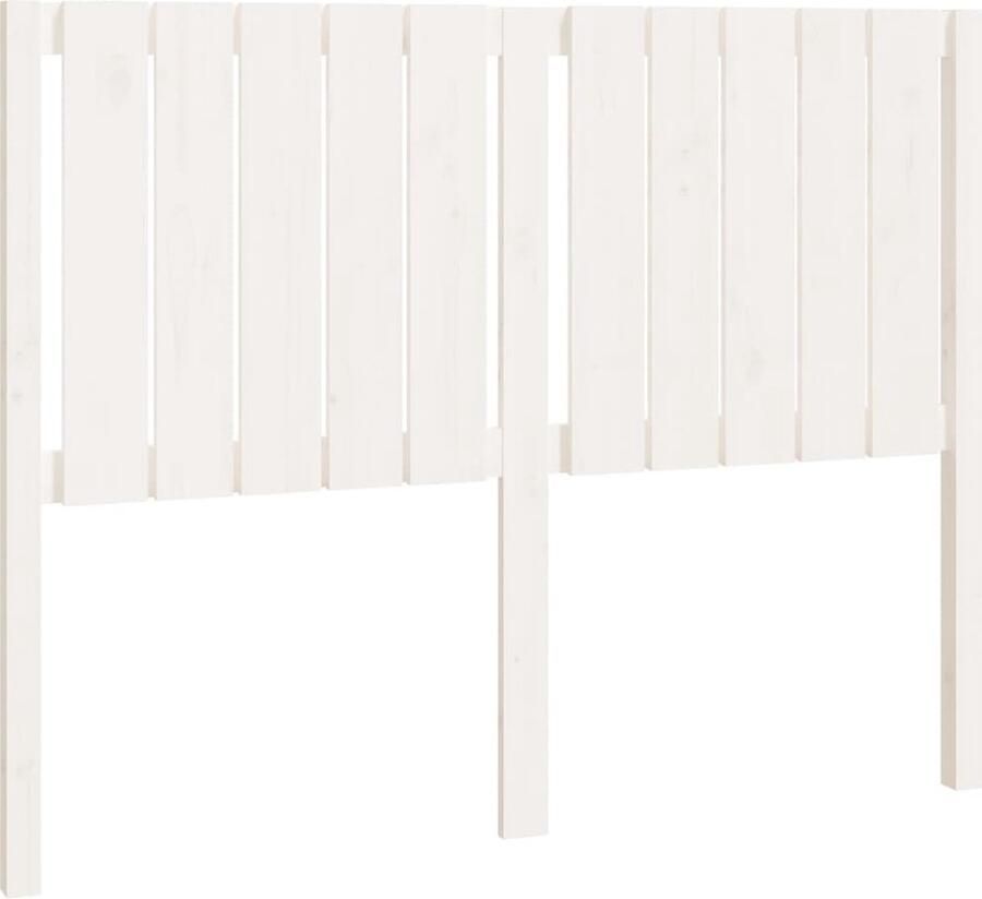 VidaXL Hoofdbord 125 5x4x100 cm massief grenenhout wit - Foto 2