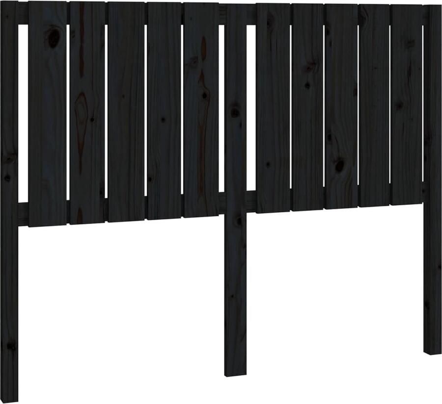 VidaXL Hoofdbord 125 5x4x100 cm massief grenenhout zwart - Foto 2