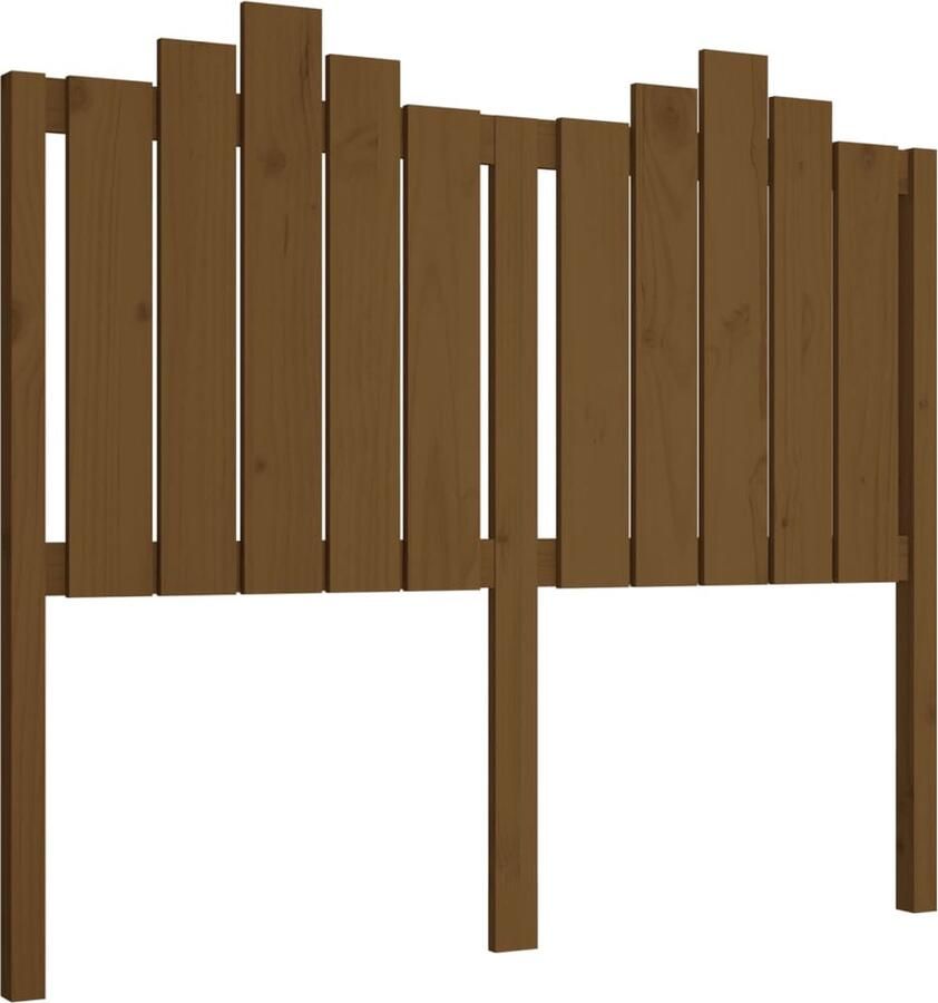 VidaXL Hoofdbord 126x4x110 cm massief grenenhout honingbruin