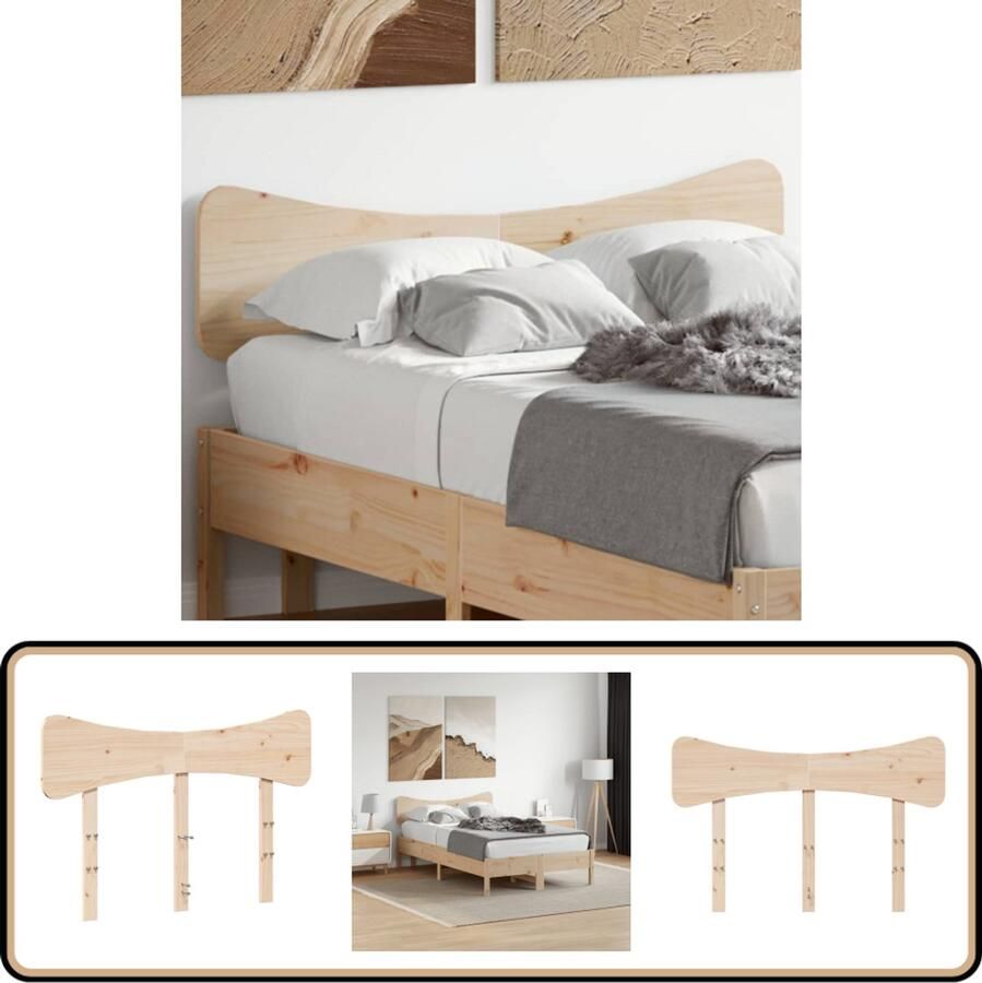 VidaXL Hoofdbord 135 cm massief grenenhout Hoofd Bord Hoofdbord Beddengoed Slaapkamers Grenenhout