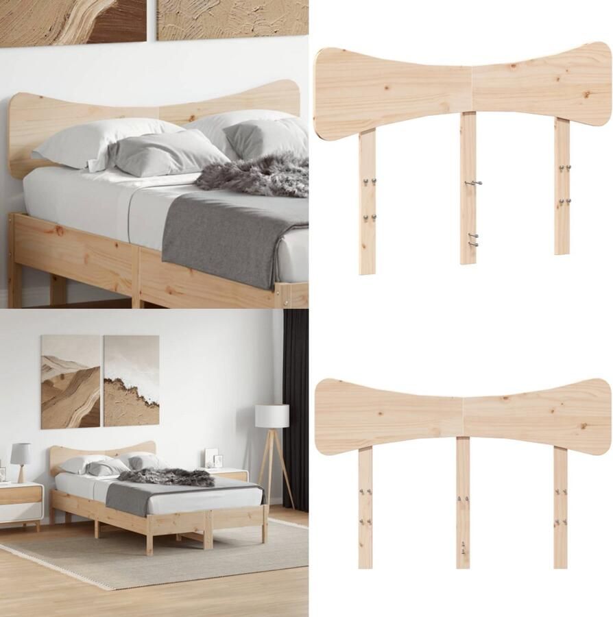VidaXL Hoofdbord 135 cm massief grenenhout Hoofdbord Hoofdborden Bed Hoofdbord Bedhoofdbord