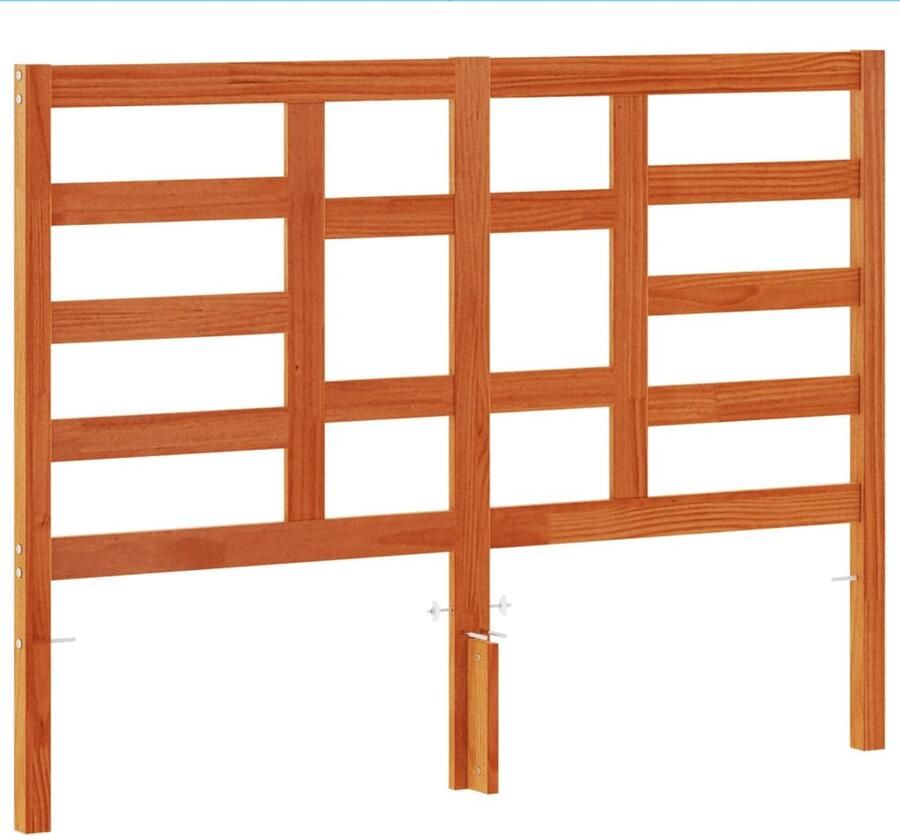 VidaXL Hoofdbord 135 cm massief grenenhout wasbruin - Foto 5
