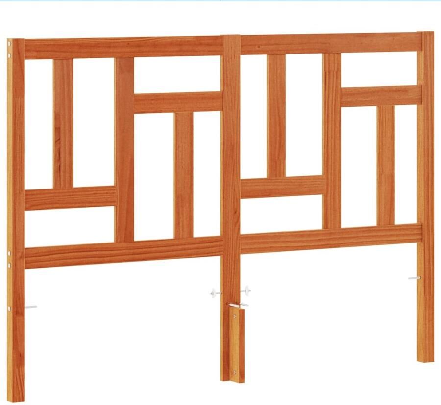 VidaXL Hoofdbord 135 cm massief grenenhout wasbruin - Foto 4