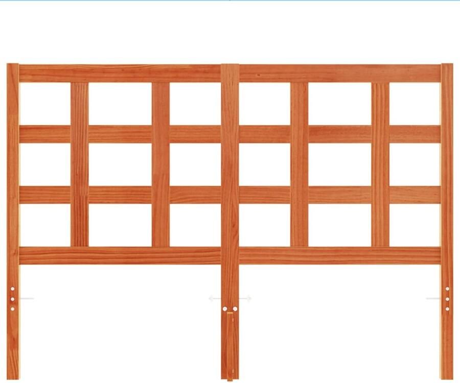 VidaXL Hoofdbord 135 cm massief grenenhout wasbruin - Foto 6