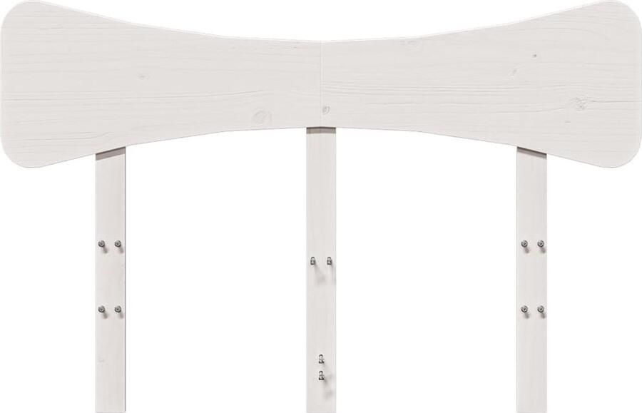 VidaXL Hoofdbord 135 cm massief grenenhout wit - Foto 5