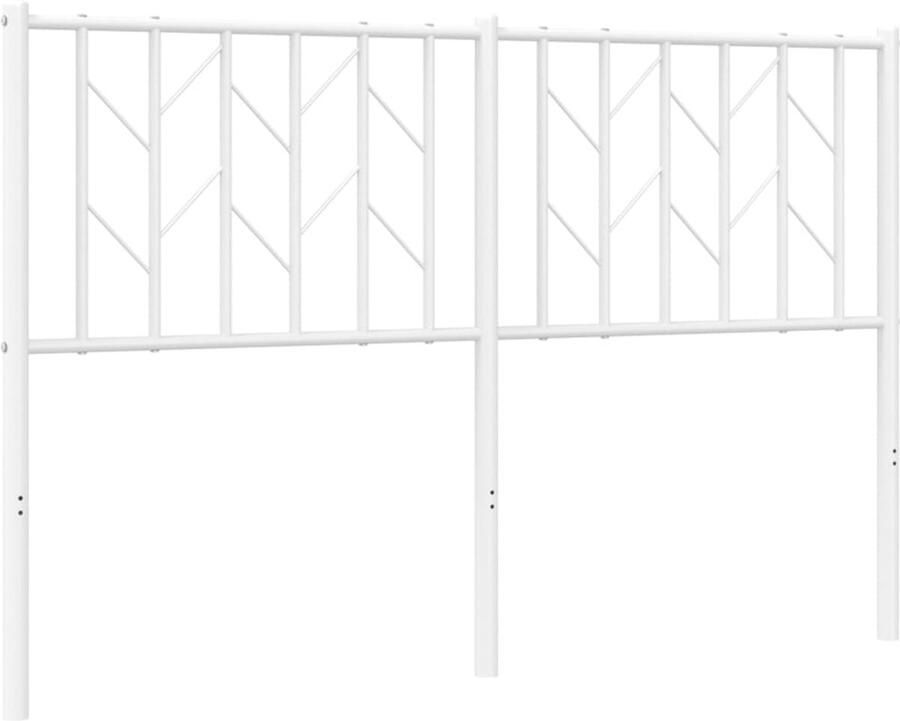 VidaXL Hoofdbord 135 cm metaal wit - Foto 3