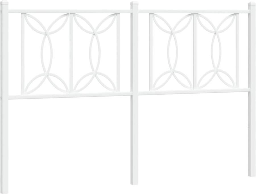 VidaXL Hoofdbord 135 cm metaal wit