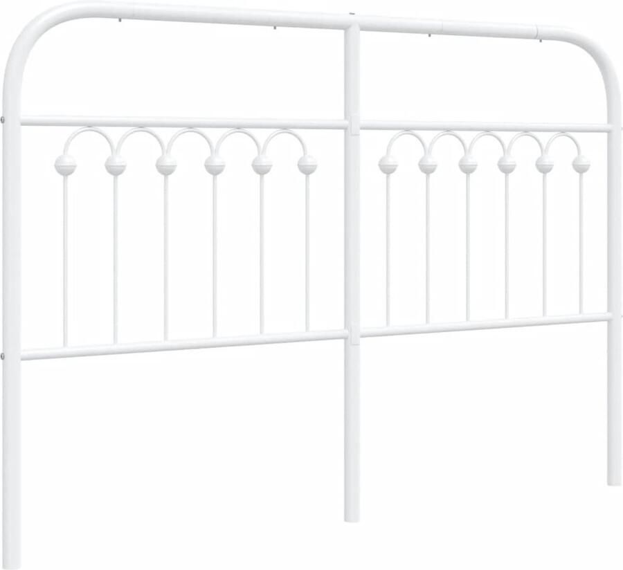 VidaXL Hoofdbord 135 cm metaal wit