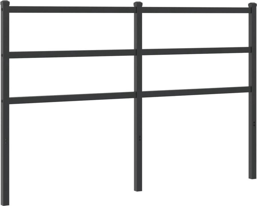 VidaXL Hoofdbord 135 cm metaal zwart - Foto 3