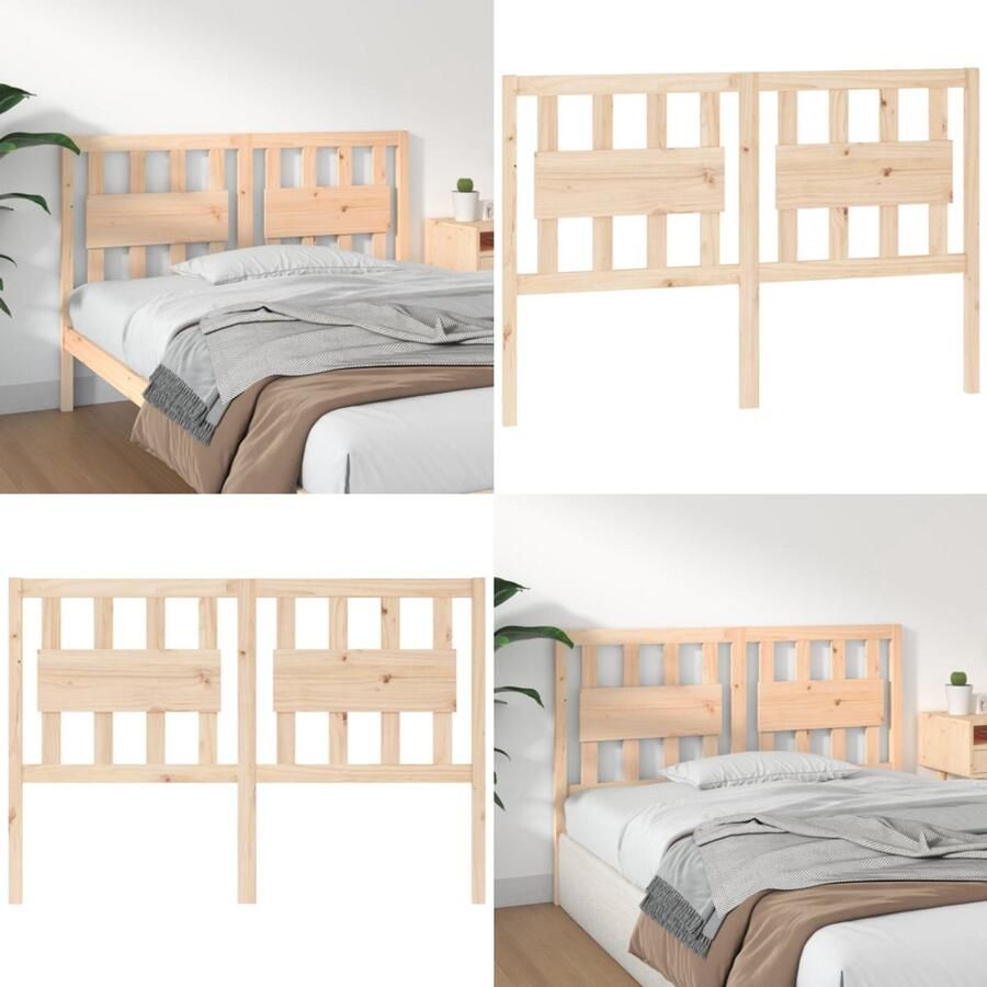 VidaXL Hoofdbord 140 5x4x100 cm massief grenenhout Hoofdbord Hoofdborden Hoofdeinde Houten Hoofdbord