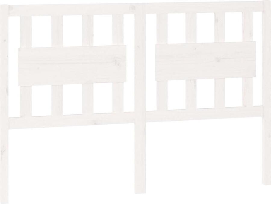 VidaXL Hoofdbord 140 5x4x100 cm massief grenenhout wit - Foto 9