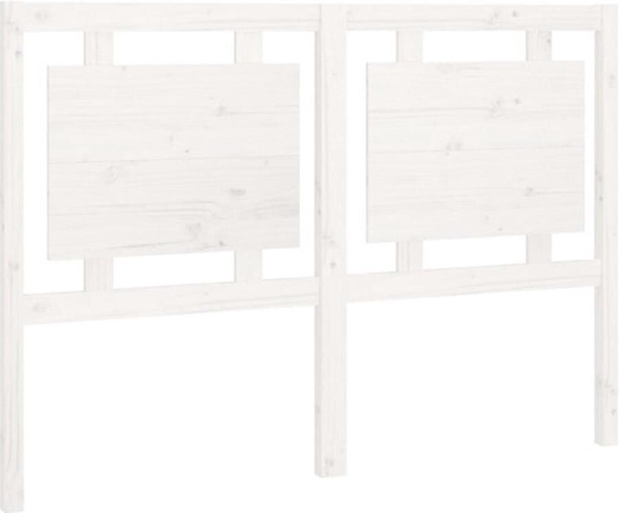 VidaXL Hoofdbord 140 5x4x100 cm massief grenenhout wit - Foto 7
