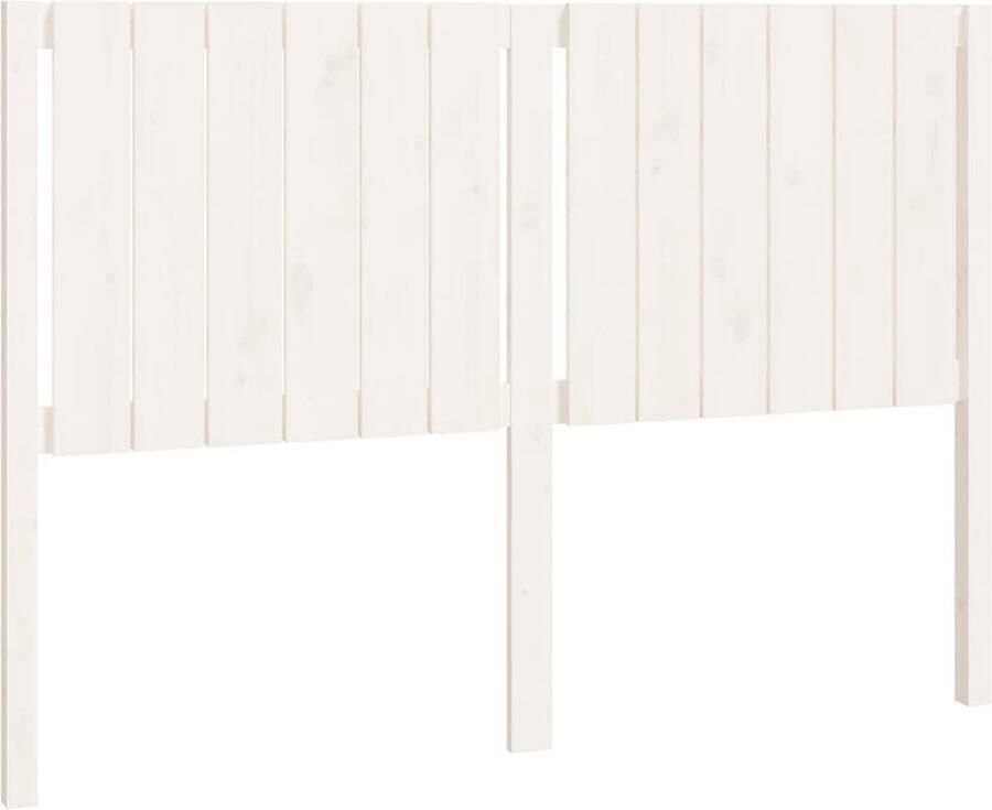 VidaXL Hoofdbord 140 5x4x100 cm massief grenenhout wit - Foto 8