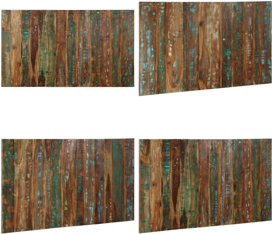 VidaXL Hoofdbord 140 cm massief gerecycled hout meerkleurig Hoofdeinde Hoofdeinden Bed Hoofdeinde Paneel