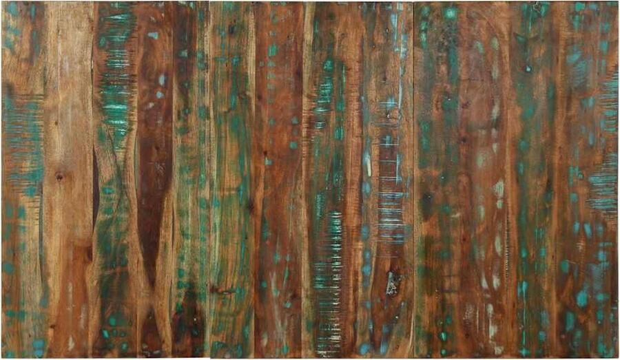 VidaXL Hoofdbord 140 cm massief gerecycled hout meerkleurig