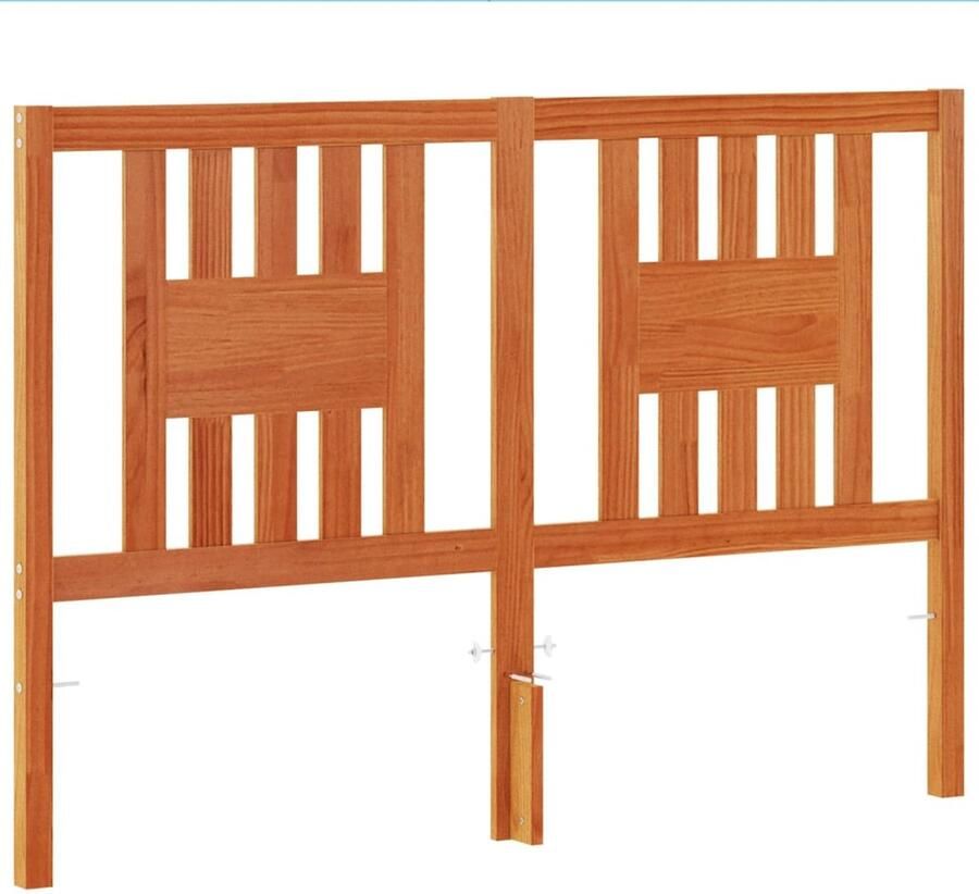 VidaXL Hoofdbord 140 cm massief grenenhout wasbruin - Foto 5