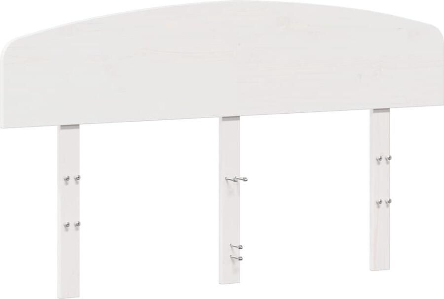 VidaXL Hoofdbord 140 cm massief grenenhout wit - Foto 3