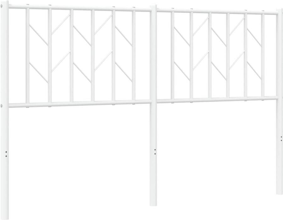VidaXL Hoofdbord 140 cm metaal wit - Foto 3