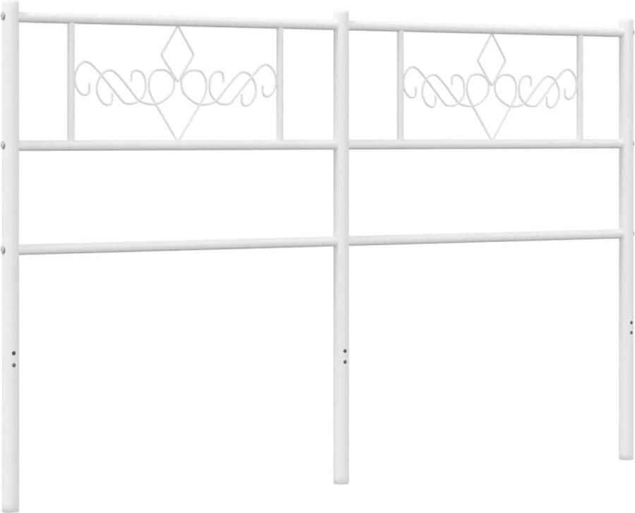 VidaXL Hoofdbord 140 cm metaal wit - Foto 3