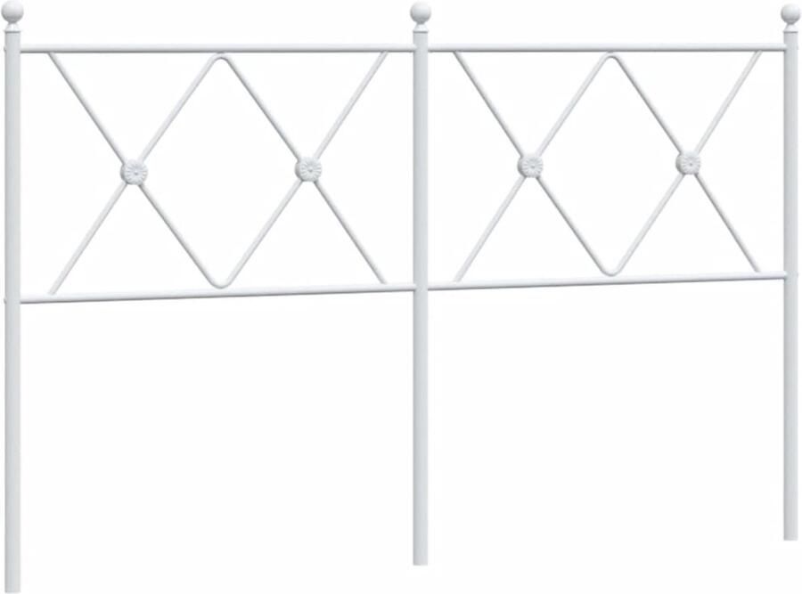 VidaXL Hoofdbord 140 cm metaal wit