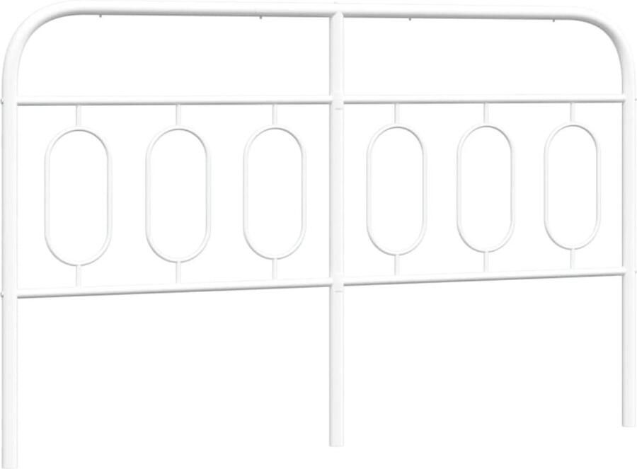 VidaXL Hoofdbord 140 cm metaal wit