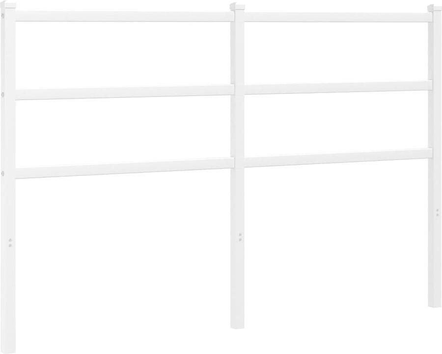 VidaXL Hoofdbord 140 cm metaal wit - Foto 3