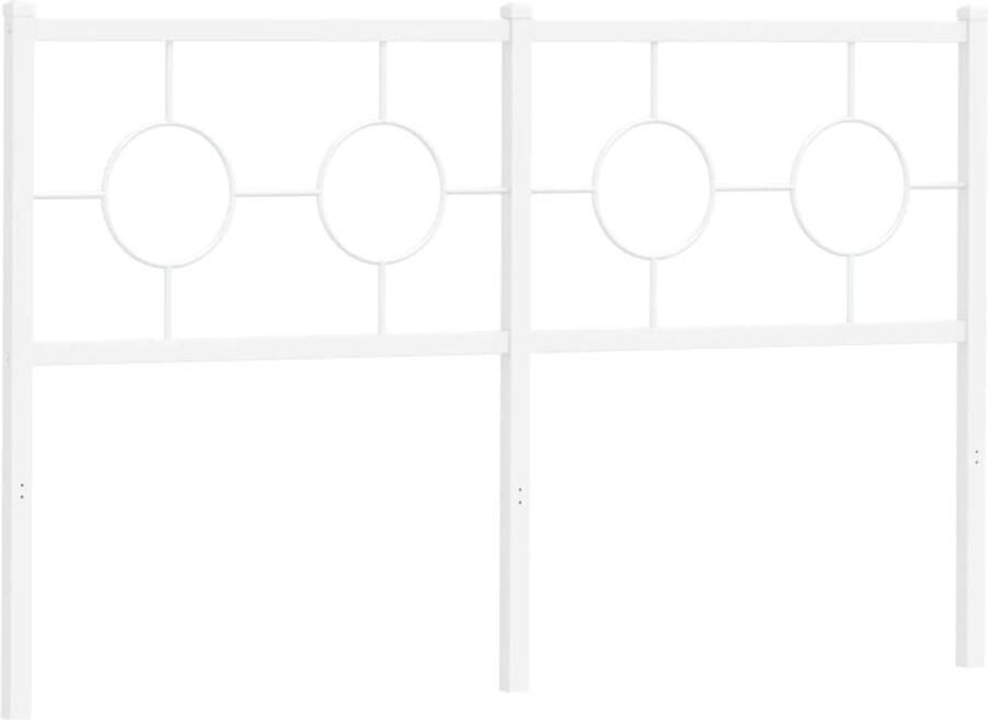VidaXL Hoofdbord 140 cm metaal wit