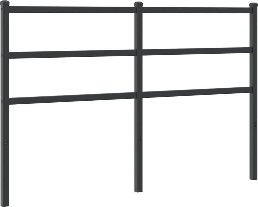 VidaXL Hoofdbord 140 cm metaal zwart - Foto 3