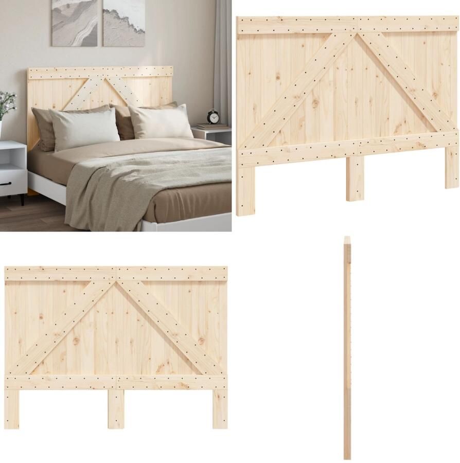 VidaXL Hoofdbord 140x104 cm massief grenenhout Hoofdbord Hoofdborden Hoofdbord Bed Hoofdeinde Bed
