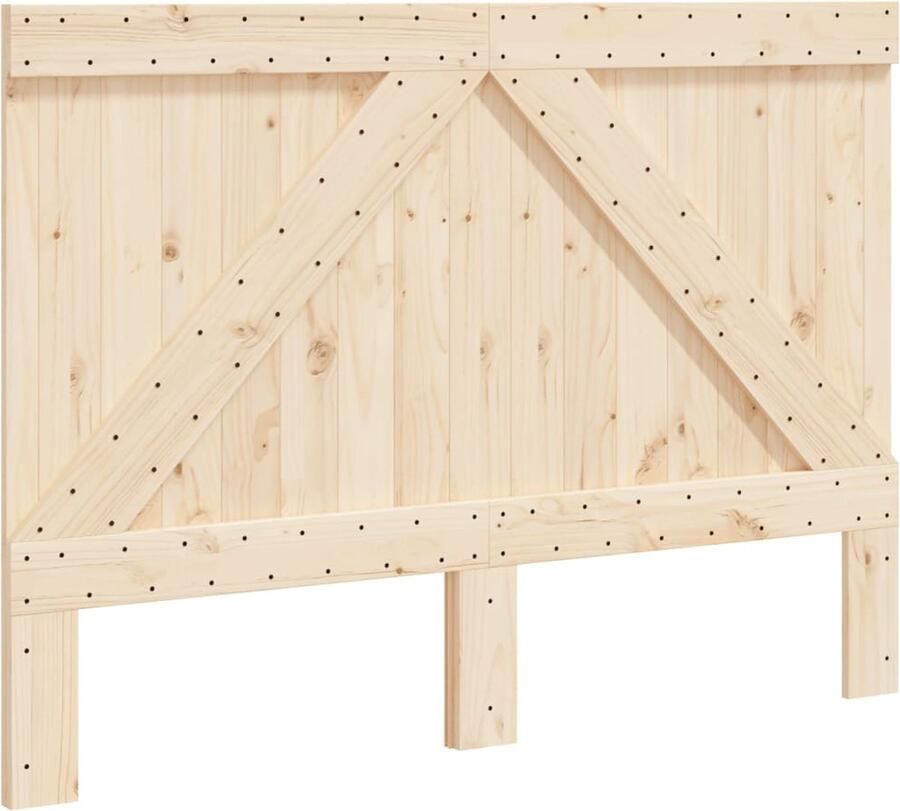 VidaXL Hoofdbord 140x104 cm massief grenenhout - Foto 2