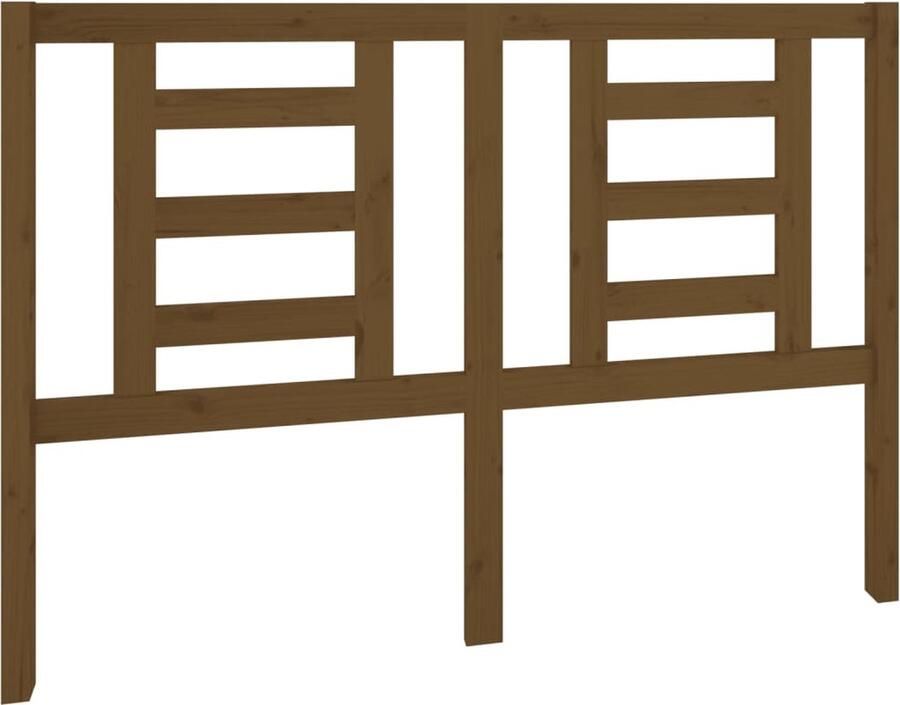 VidaXL Hoofdbord 141x4x100 cm massief grenenhout honingbruin - Foto 2