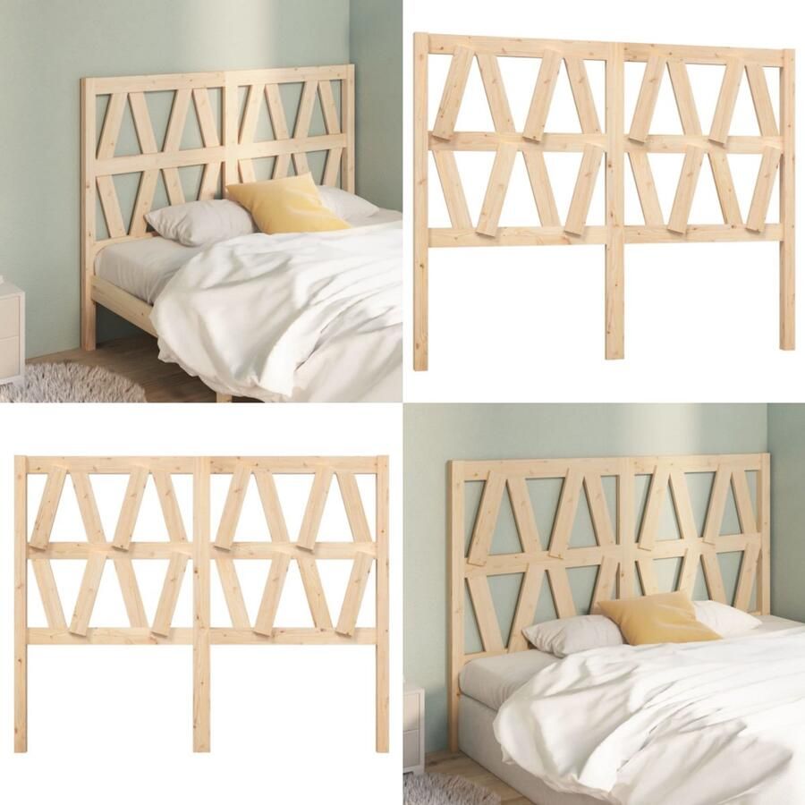 VidaXL Hoofdbord 141x4x100 cm massief grenenhout Hoofdbord Hoofdborden Hoofdeinde Houten Hoofdbord