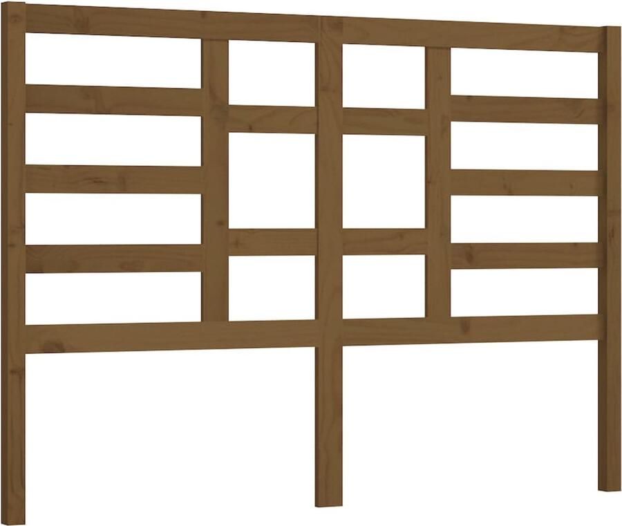 VidaXL Hoofdbord 126x4x104 cm massief grenenhout honingbruin