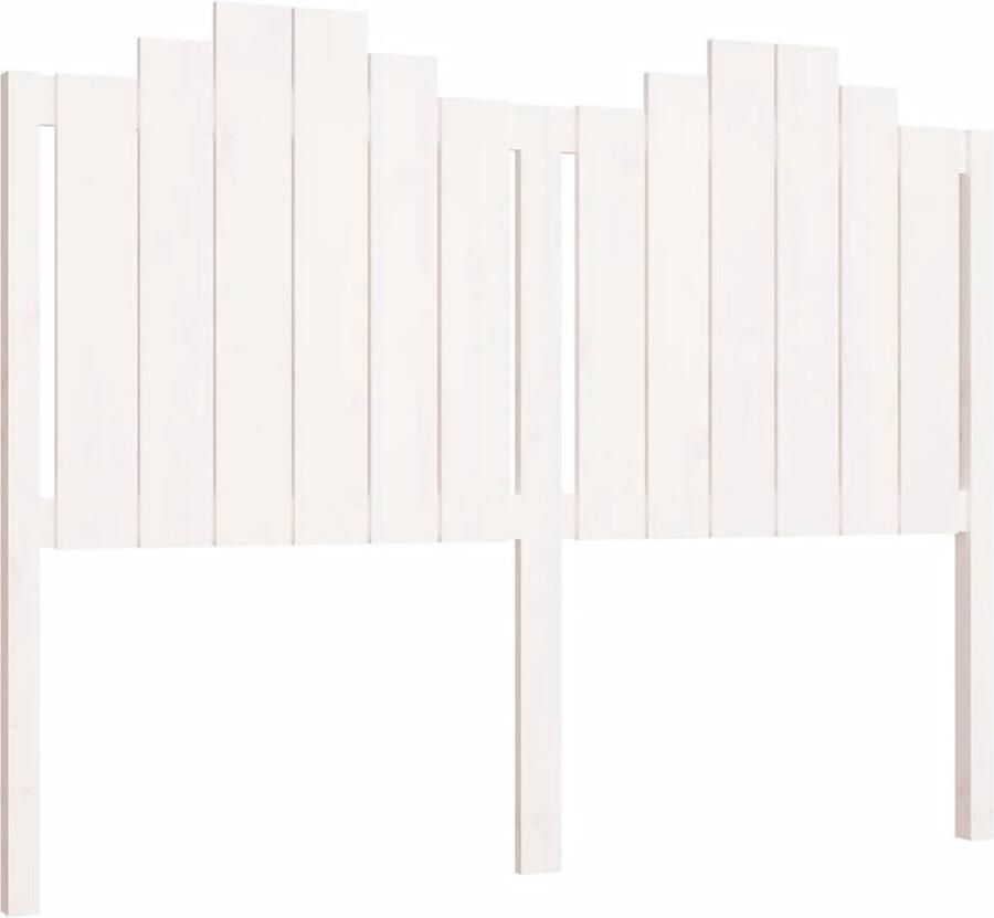 VidaXL Hoofdbord 141x4x110 cm massief grenenhout wit - Foto 3