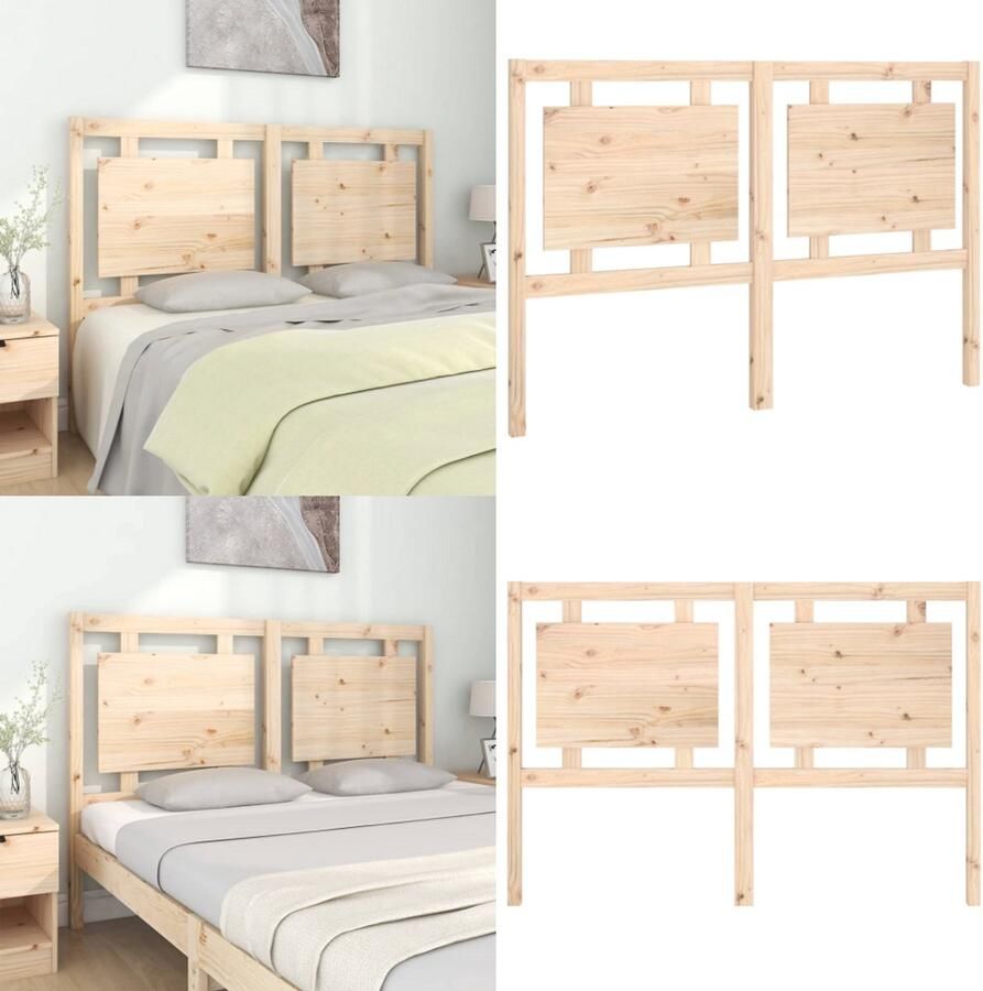 VidaXL Hoofdbord 145 5x4x100 cm massief grenenhout Hoofdbord Hoofdborden Hoofdeinde Houten Hoofdbord