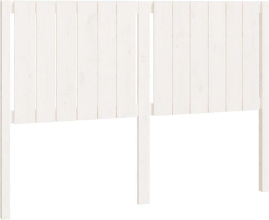VidaXL Hoofdbord 145 5x4x100 cm massief grenenhout wit - Foto 2