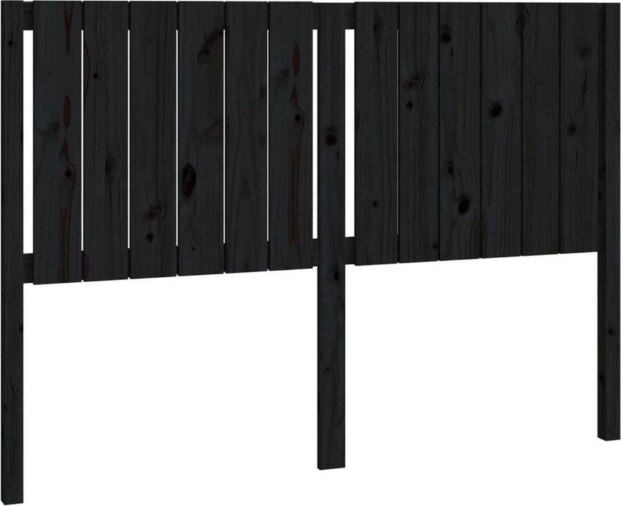 VidaXL Hoofdbord 145 5x4x100 cm massief grenenhout zwart - Foto 2
