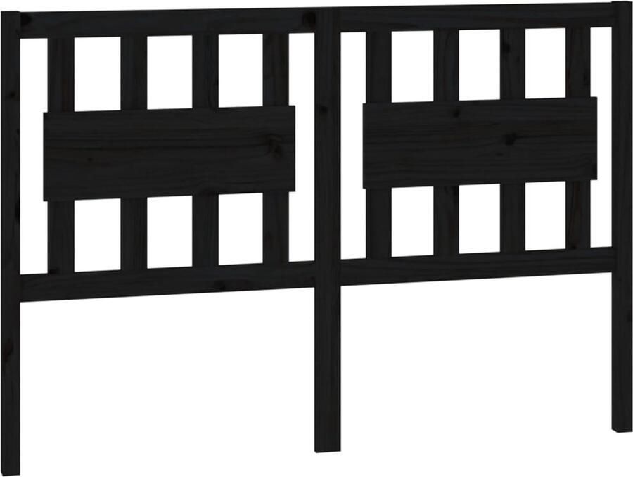 VidaXL Hoofdbord 125 5x4x100 cm massief grenenhout zwart - Foto 2