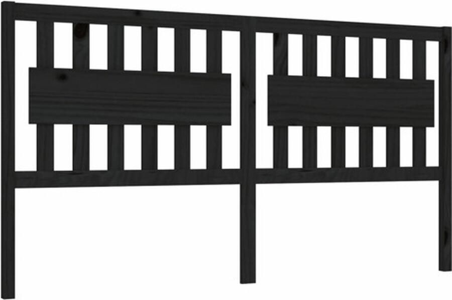 VidaXL Hoofdbord 145 5x4x100 cm massief grenenhout zwart - Foto 3