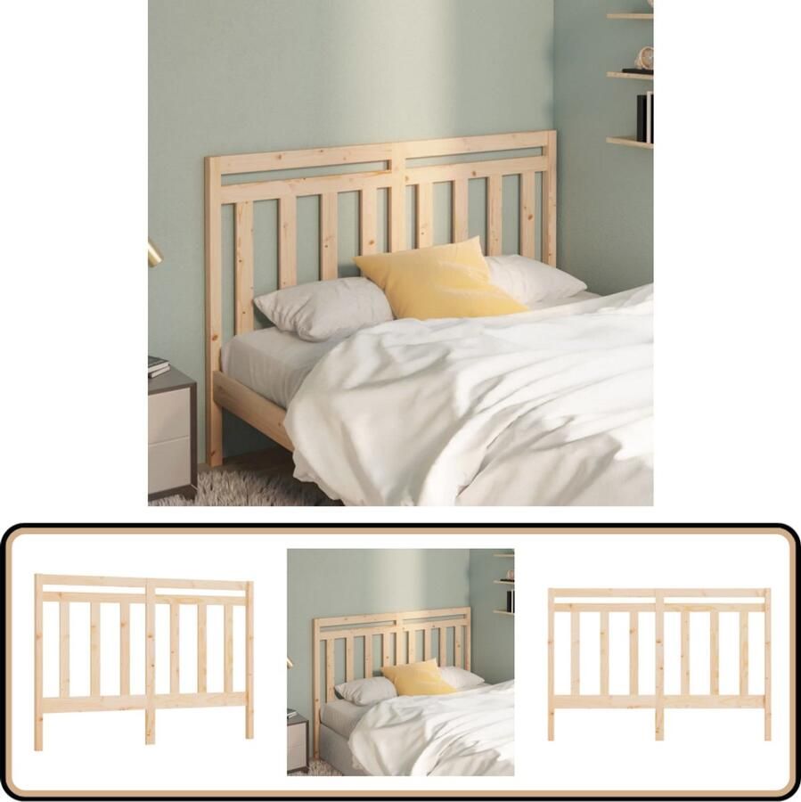 VidaXL Hoofdbord Massief Grenenhout 156x100 cm Hoofd Bord Grenenhoute Hoofdboard Klassieke Hoofdbord Bruine Hoofdbord Hoofden Inde Bedroom Decor Slaapkamer Meubels