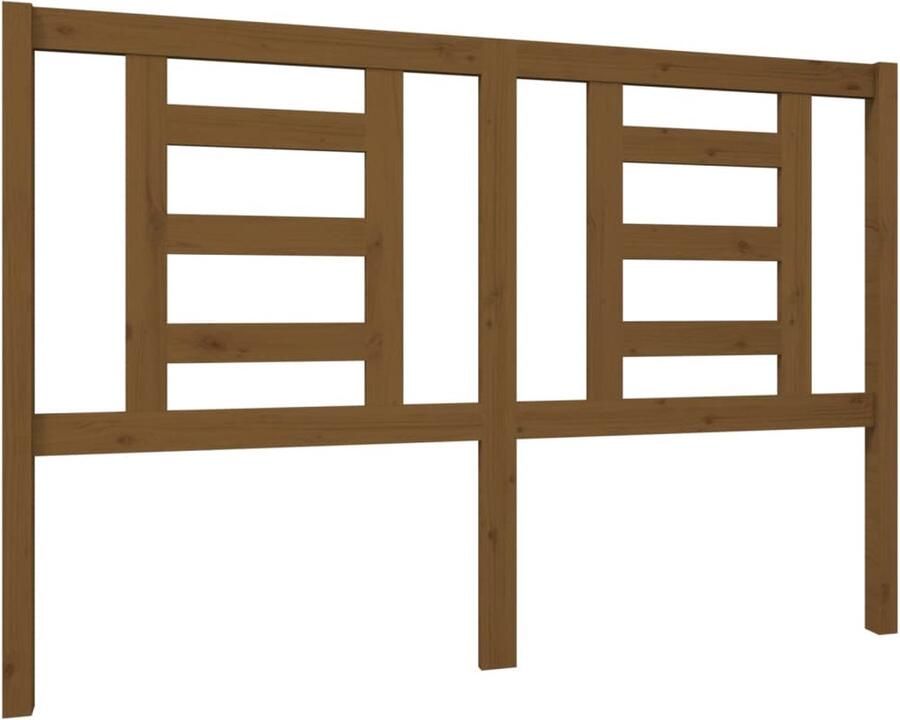 VidaXL Hoofdbord 146x4x100 cm massief grenenhout honingbruin - Foto 2