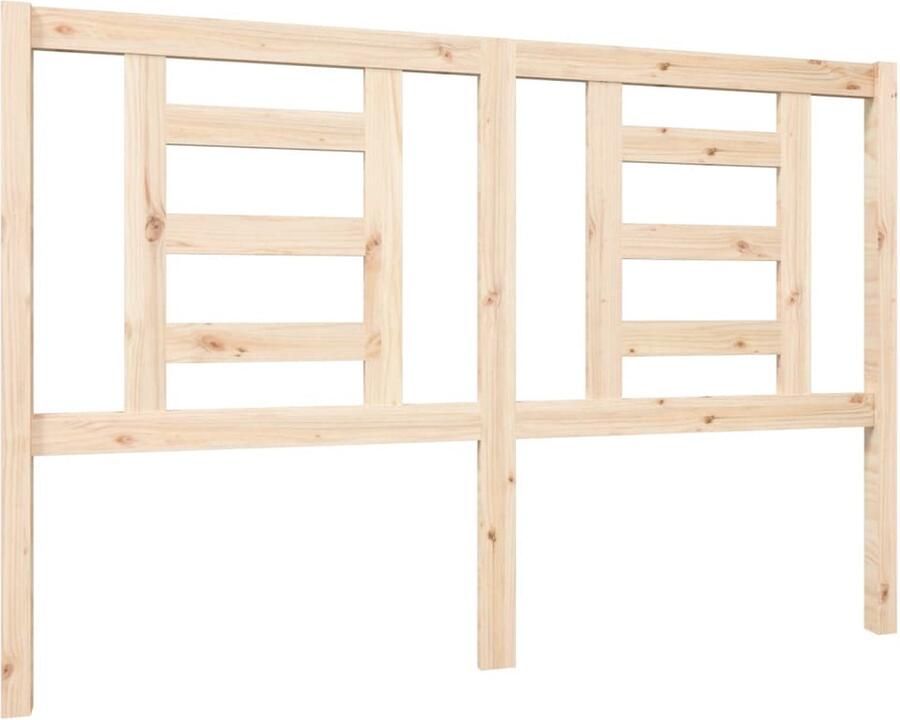 VidaXL Hoofdbord 146x4x100 cm massief grenenhout
