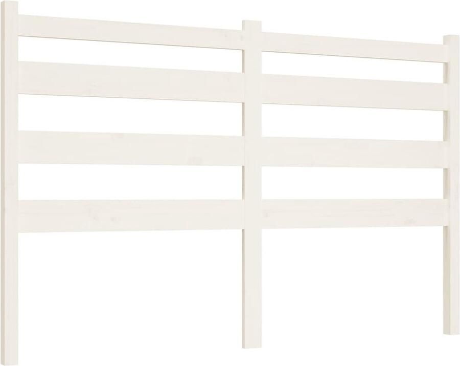 VidaXL Hoofdbord 166x4x100 cm massief grenenhout wit - Foto 6