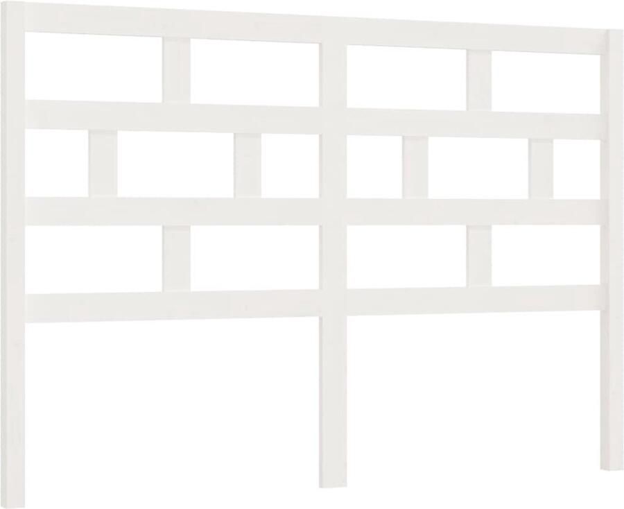 VidaXL Hoofdbord Wit Massief Grenenhout 146 cm Houten Hoofdbord Hoofd Bord Grenenhout Hoofdbord Witte Hoofdbord Hoofdkussen Bedroom Decor Slaapkamer Meubels Bed Accessoires Modern Hoofdbord Landelijke Hoofdbord - Foto 2