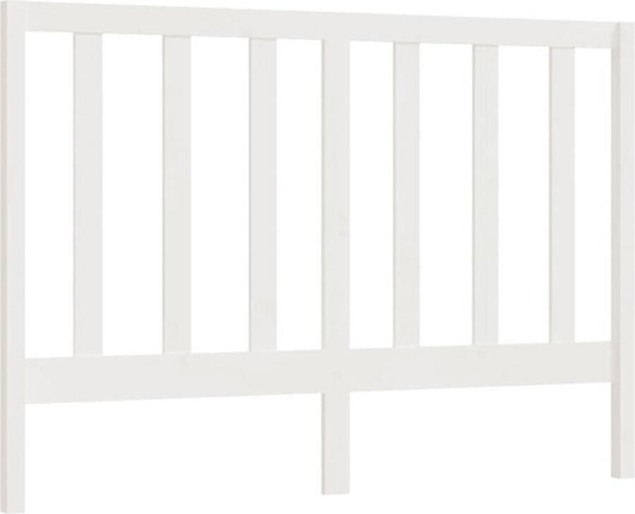 VidaXL Hoofdbord 166x4x100 cm massief grenenhout wit - Foto 4