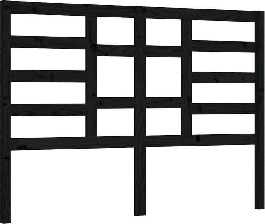 VidaXL Hoofdbord 166x4x104 cm massief grenenhout zwart - Foto 3